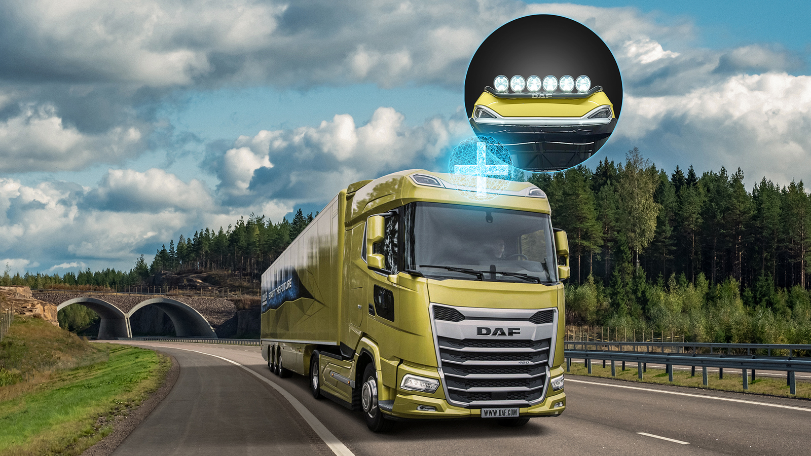 Phares longue-portée LED pour la nouvelle génération DAF- DAF Trucks  Belgique / Luxembourg